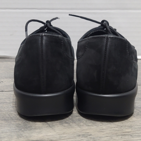 SAS Hand Crafted Petra Comfort Moccasin Black Nubuck Lace Up Shoes Womens 6.5 - Picture 7 of 11